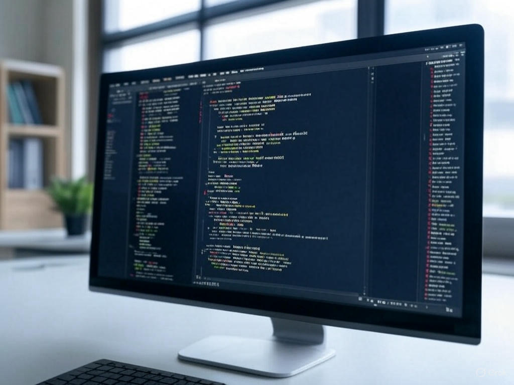 Photo représentant écran de PC avec des lignes de codes